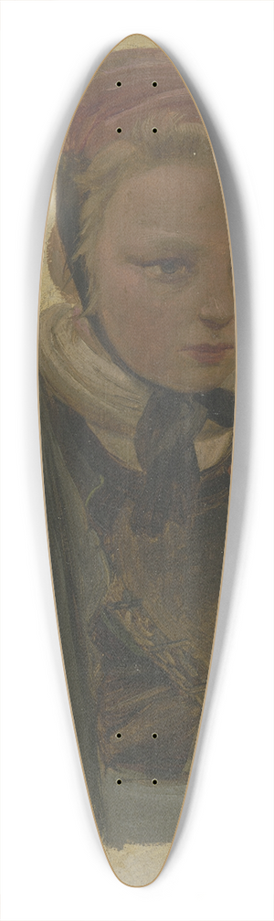 Jakob Becker - Brustbild eines kleinen Bauernmdchens 39.3 inch art pintail longboard deck Jakob Becker - Brustbild eines kleinen Bauernmdchens 39.3 inch art pintail longboard deck