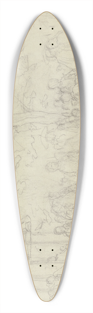 Jakob Becker - Consecration of a peasant church 39.3 inch art pintail longboard deck