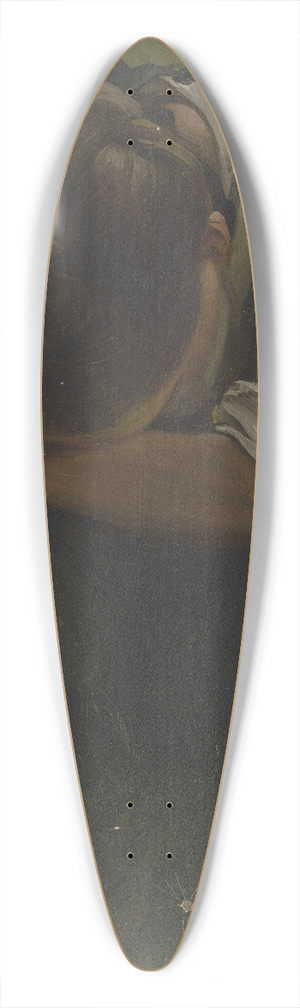 Jakob Becker - Crying peasant girl 39.3 inch art pintail longboard deck