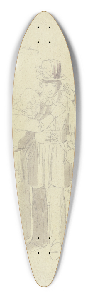 Jakob Becker - Farewell at the crossroads 39.3 inch art pintail longboard deck