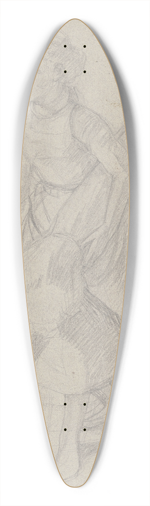 Jakob Becker - Frau mit Kind und einer Garbe unter dem linken Arm 39.3 inch art pintail longboard deck