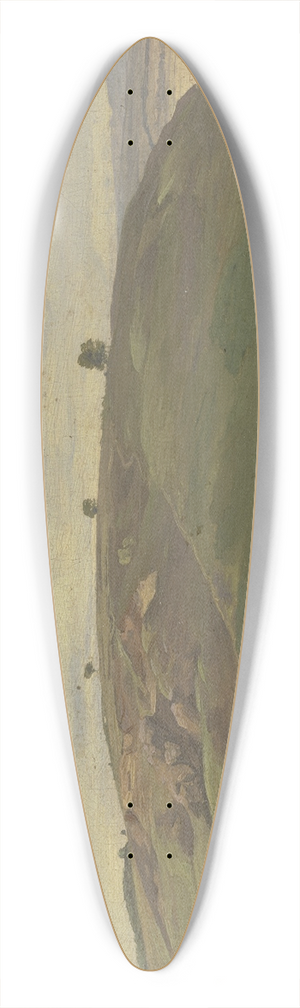 Jakob Becker - Hill with field and meadow 39.3 inch art pintail longboard deck