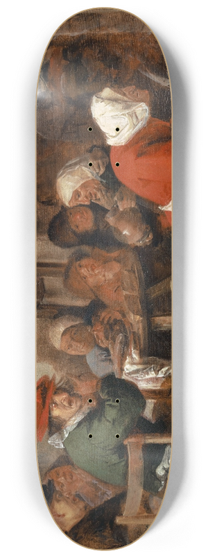 Adriaen Brouwer - Woman Making Pancakes 8.25 inch art skate deck