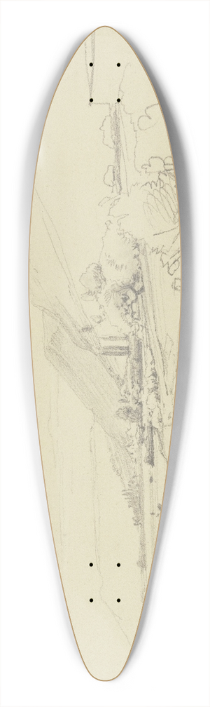 Jakob Becker - Landscape of the Middle Rhine 39.3 inch art pintail longboard deck