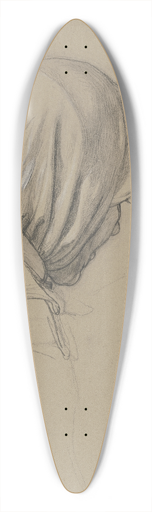 Jakob Becker - Rckansicht einer Frau mit Kopftuch 39.3 inch art pintail longboard deck
