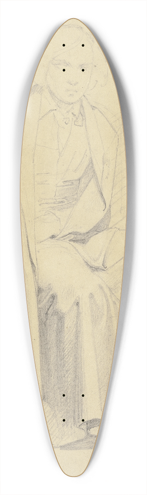 Jakob Becker - Sitzender Jngling in weitem Mantel 39.3 inch art pintail longboard deck