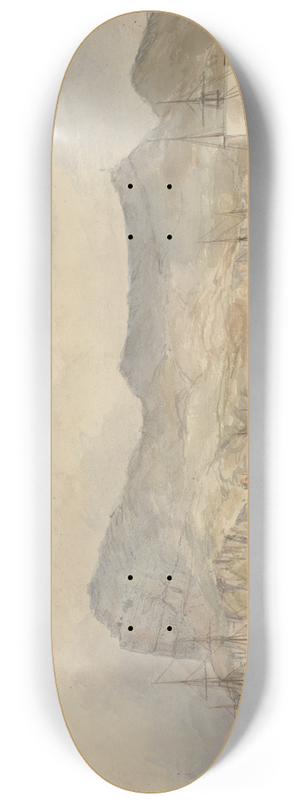 Charles Dyce - View of Gibraltar 8.25 inch art skate deck