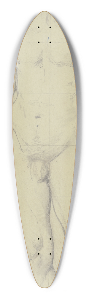 Jakob Becker - Stehender mnnlicher Akt mit Kopftuch 39.3 inch art pintail longboard deck
