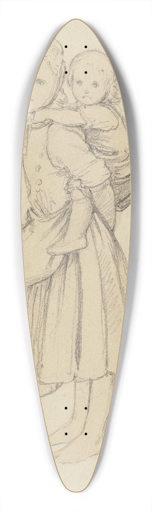 Jakob Becker - Stehendes Mdchen, ein Kleinkind auf dem Rcken tragend 39.3 inch art pintail longboard deck
