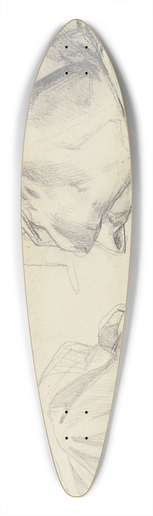 Jakob Becker - Studienblatt; Auf der Erde sitzende Frau 39.3 inch art pintail longboard deck