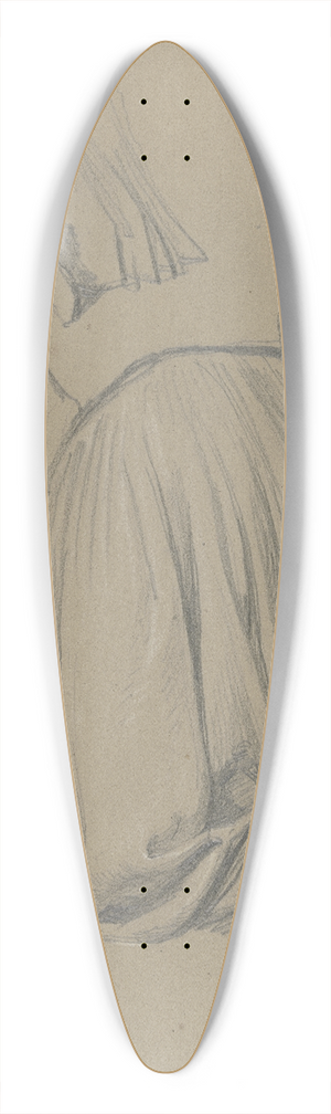 Jakob Becker - Studienblatt; Kniende weibliche Gewandfigur 2 39.3 inch art pintail longboard deck