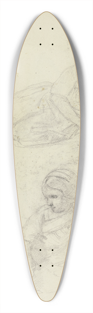 Jakob Becker - Studienblatt; Lagerndes Bauernmdchen 39.3 inch art pintail longboard deck