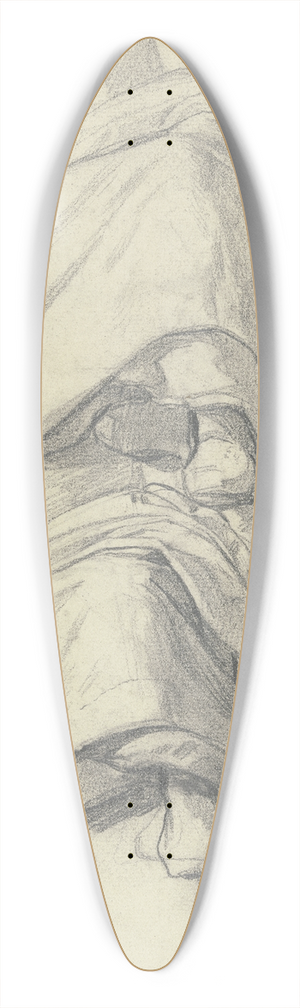 Jakob Becker - Studienblatt; Sitzende Frau 39.3 inch art pintail longboard deck