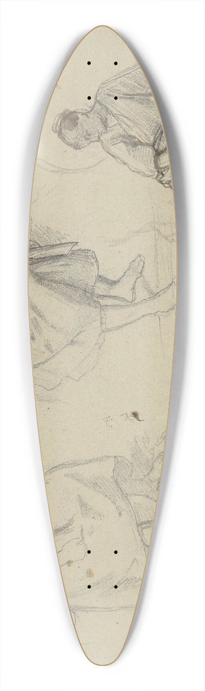 Jakob Becker - Studienblatt; Sitzende Frauen 39.3 inch art pintail longboard deck