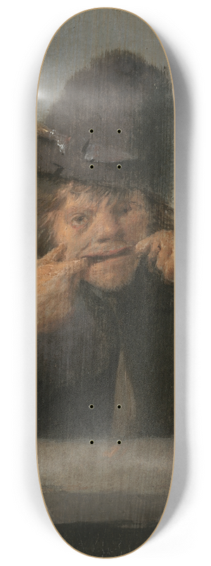 Adriaen Brouwer - Youth Making a Face 8.25 inch art skate deck