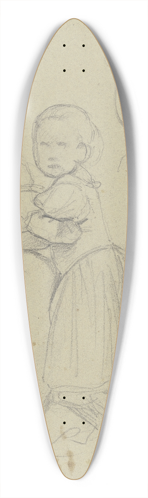 Jakob Becker - Studies of a child 39.3 inch art pintail longboard deck