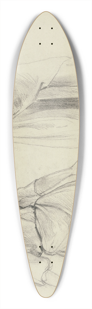 Jakob Becker - Study sheet; farmwoman 39.3 inch art pintail longboard deck