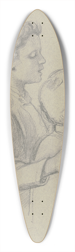 Jakob Becker - Two singing boys 39.3 inch art pintail longboard deck