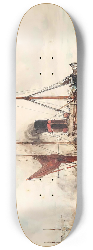 Charles Edward Dixon - Above Greenwich 8.25 inch art skate deck