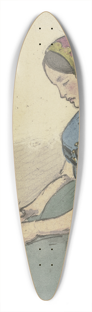 Jakob Frchtegott Dielmann - Sitzendes Mdchen, schlafend 39.3 inch art pintail longboard deck