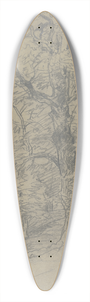 Jakob Maurer - Trees at the edge of the forest 39.3 inch art pintail longboard deck