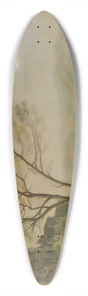 Jakob Philipp Hackert - Berglandschaft mit Pinien 39.3 inch art pintail longboard deck