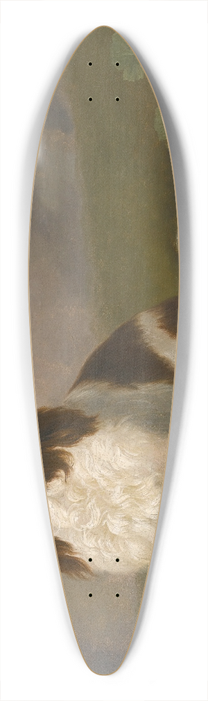 Jakob Philipp Hackert - Portrait Of A King Charles Spaniel In A Landscape 39.3 inch art pintail longboard deck