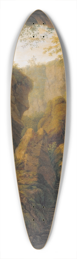 Jakob Philipp Hackert - Saint Francis Grotto on Monte Verna 39.3 inch art pintail longboard deck