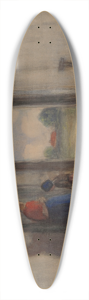 Jakob Smits - Interior 39.3 inch art pintail longboard deck