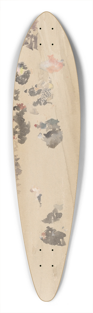 James Abbott McNeill Whistler - Beach Scene 39.3 inch art pintail longboard deck