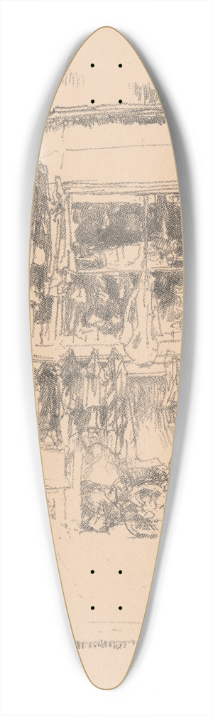 James Abbott McNeill Whistler - Chelsea Rags 39.3 inch art pintail longboard deck