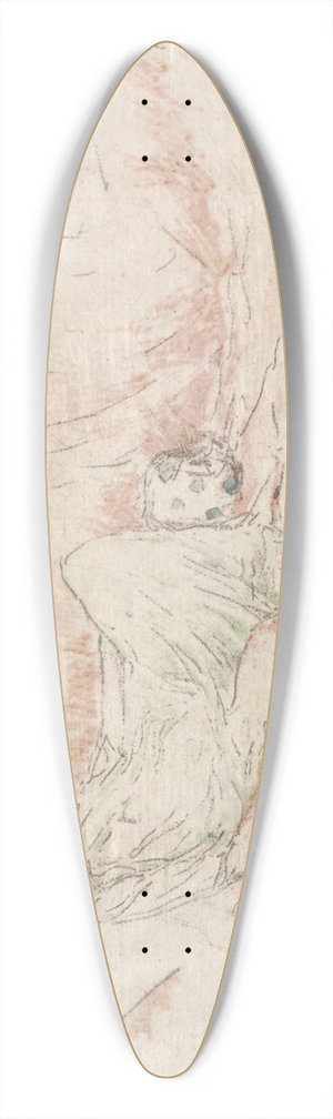 James Abbott McNeill Whistler - Draped Figure Reclining 39.3 inch art pintail longboard deck