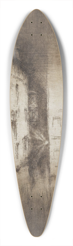 James Abbott McNeill Whistler - Nocturne: Palaces 39.3 inch art pintail longboard deck