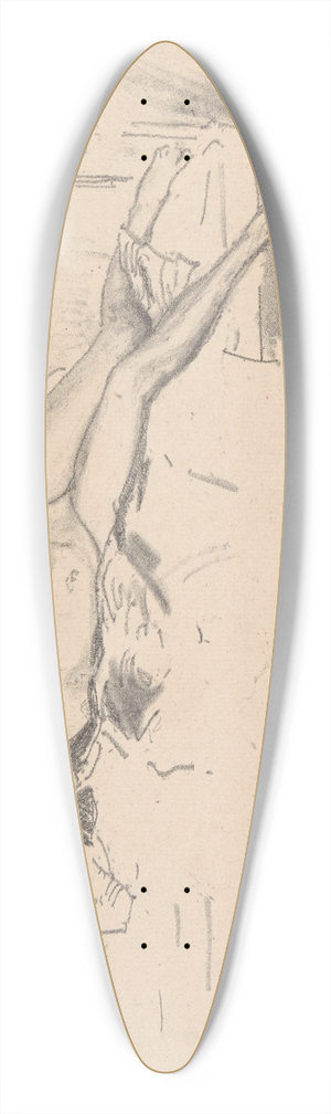 James Abbott McNeill Whistler - Nude Model Reclining 39.3 inch art pintail longboard deck