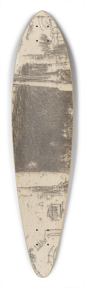 James Abbott McNeill Whistler - Railway Arch 39.3 inch art pintail longboard deck