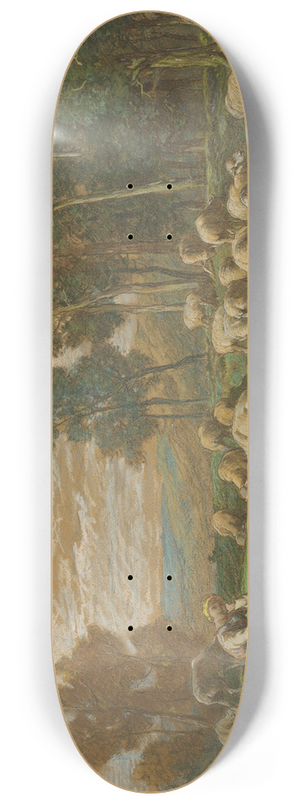 Charles Emile Jacque - The Shepherdess 8.25 inch art skate deck