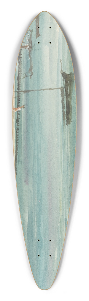James Abbott McNeill Whistler - Southend Pier 39.3 inch art pintail longboard deck