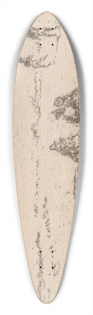 James Abbott McNeill Whistler - Steps, Grays Inn 39.3 inch art pintail longboard deck