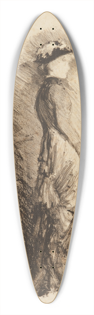 James Abbott McNeill Whistler - Study 39.3 inch art pintail longboard deck