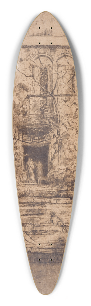 James Abbott McNeill Whistler - The Garden 39.3 inch art pintail longboard deck