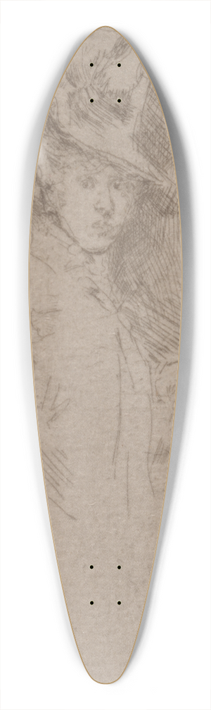 James Abbott McNeill Whistler - The Little Hat 39.3 inch art pintail longboard deck