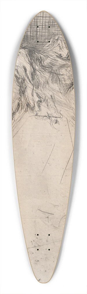 James Abbott McNeill Whistler - The Toilet 39.3 inch art pintail longboard deck