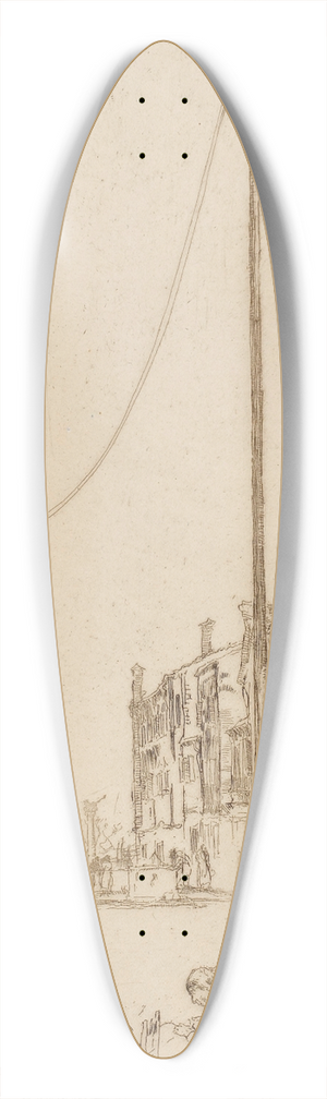 James Abbott McNeill Whistler - The Venetian Mast 39.3 inch art pintail longboard deck