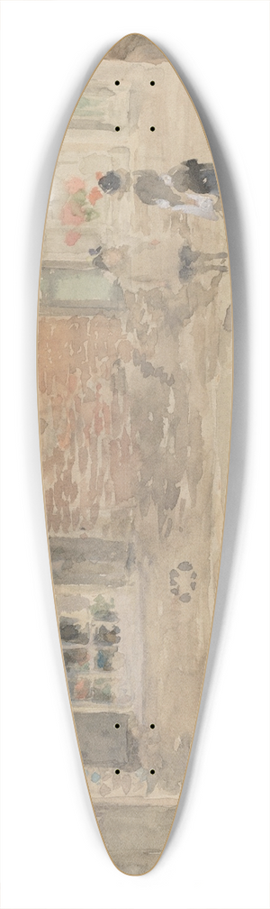James Abbott McNeill Whistler - Village Shop, Chelsea 39.3 inch art pintail longboard deck