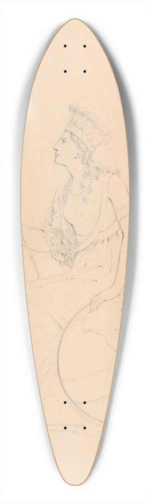 James Barton Longacre - Coin design 39.3 inch art pintail longboard deck