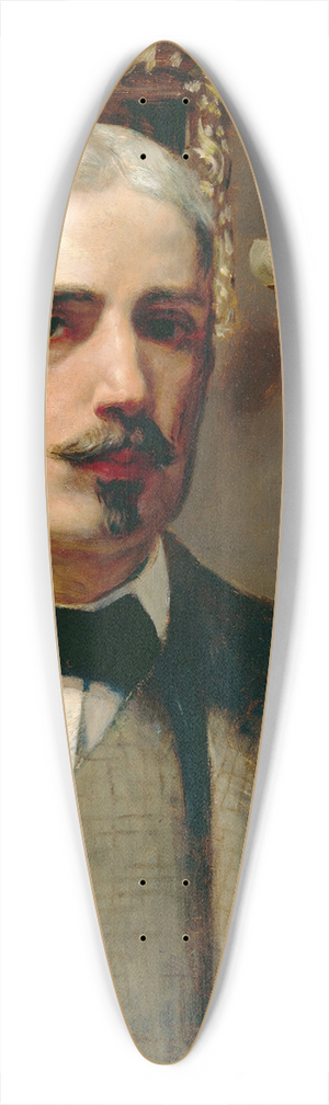 James Carroll Beckwith - Self Portrait 39.3 inch art pintail longboard deck