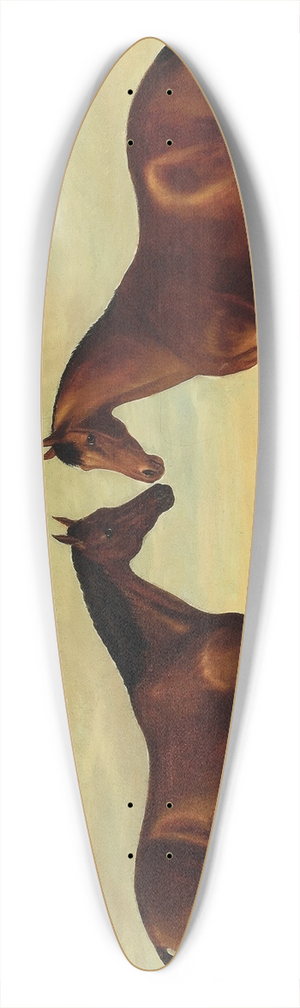James Clark - Pair of Horses 39.3 inch art pintail longboard deck James Clark - Pair of Horses 39.3 inch art pintail longboard deck