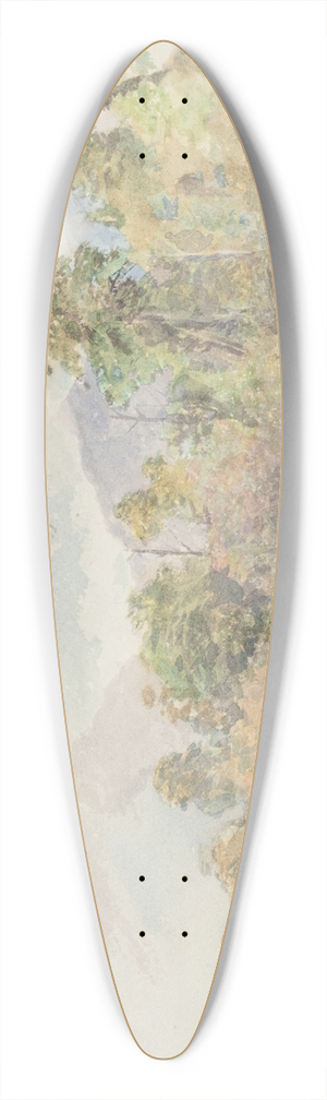 James Crowe Richmond - Boat harbour, Te Anau 39.3 inch art pintail longboard deck