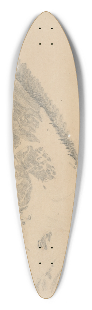 James Crowe Richmond - Summits of Scesaplana 39.3 inch art pintail longboard deck