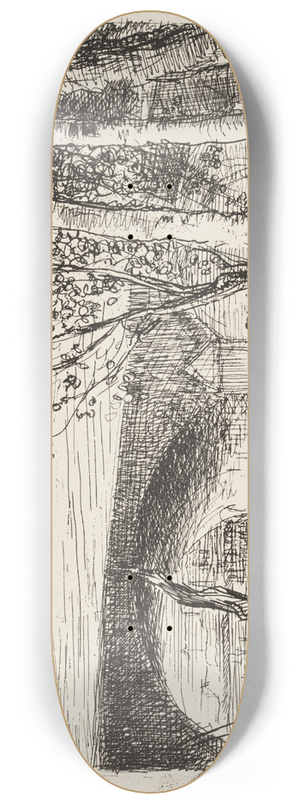 Charles Franois Daubigny - Bridge 8.25 inch art skate deck